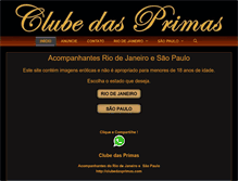 Tablet Screenshot of clubedasprimas.com